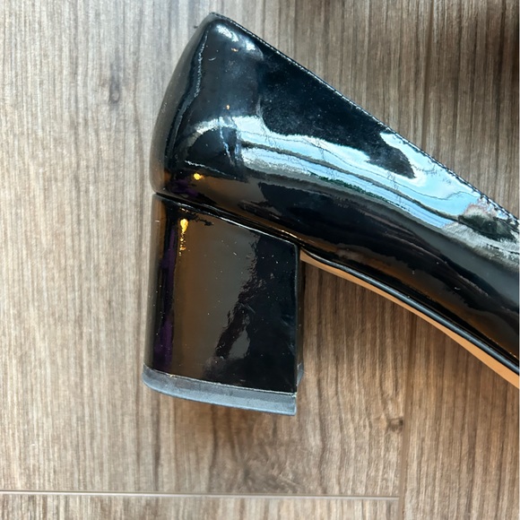 Halogen Black Patent Leather Heeled Loafers | 8.5 - Picture 5 of 9